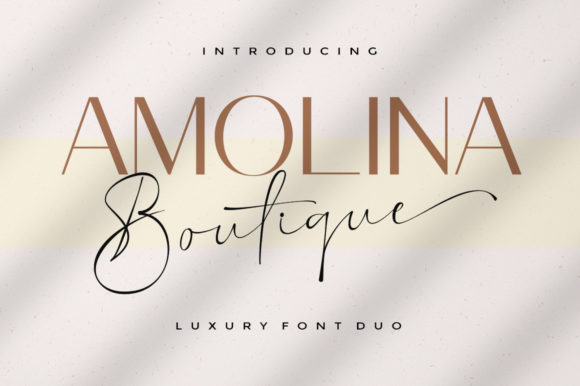 Amolina Boutique: A Spectacular Duo Font for Modern Design
