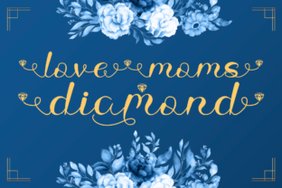 Love Moms Diamond: A Sweet Script for Elegant Design